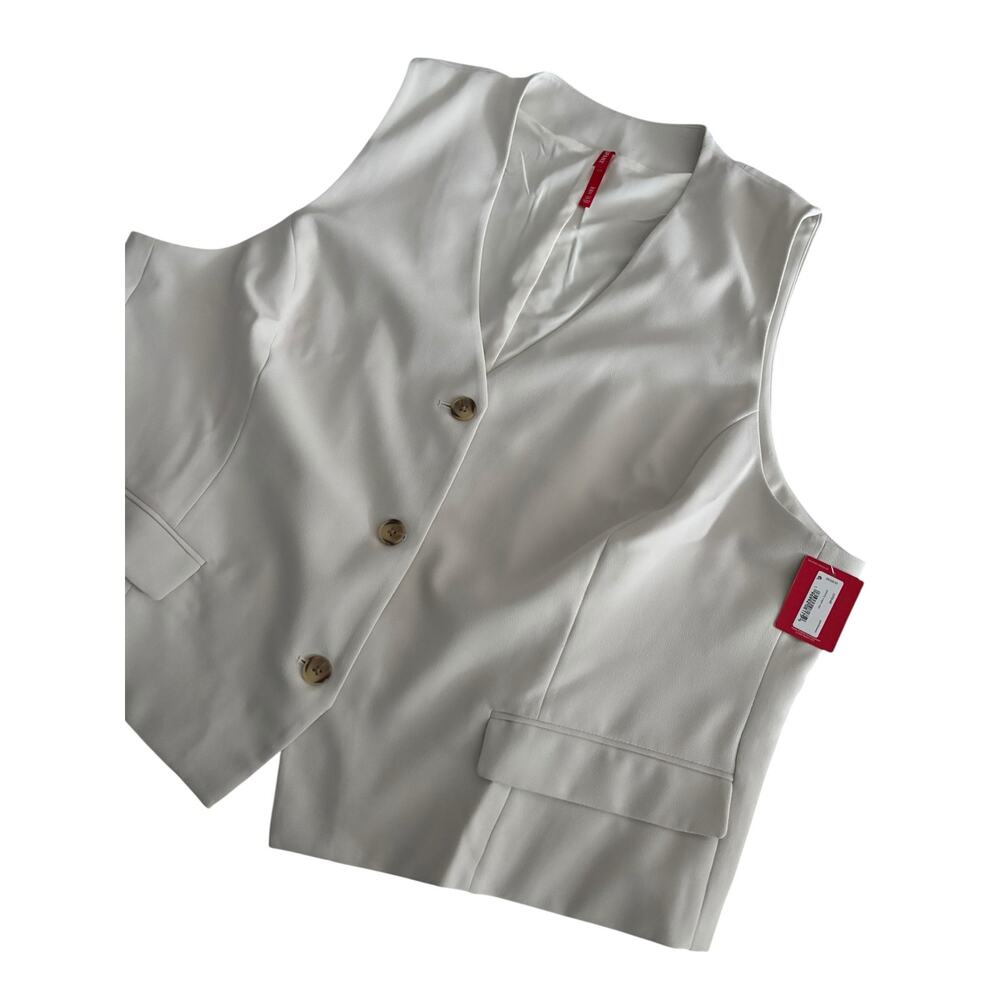SPANX CAREFREE CREPE VEST IN PARCHMENT NWT PLUS SIZE 3XL - Picture 4 of 11